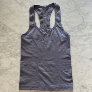 lululemon cropped swiftly racerback size 2 in lavender